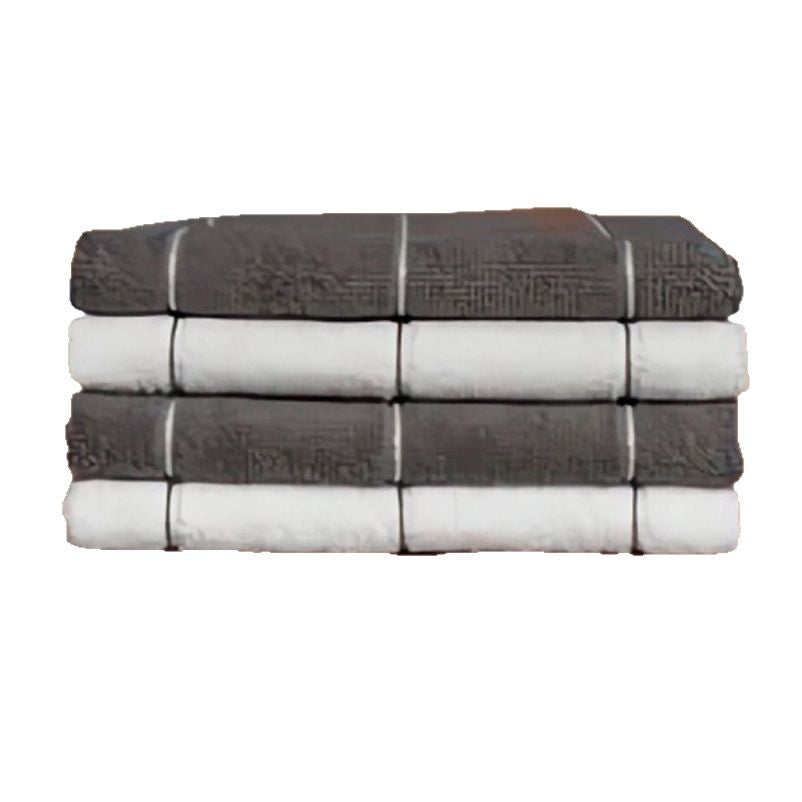 Pure Cotton Striped Kitchen Towel Set with Hook