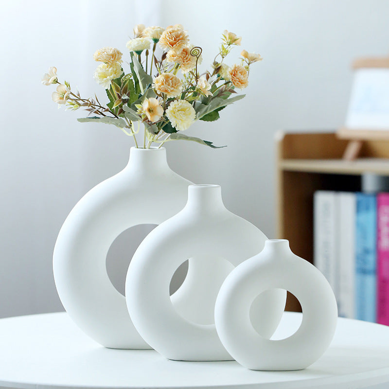 Creative Geometric Ceramic Vase for Home Decoration