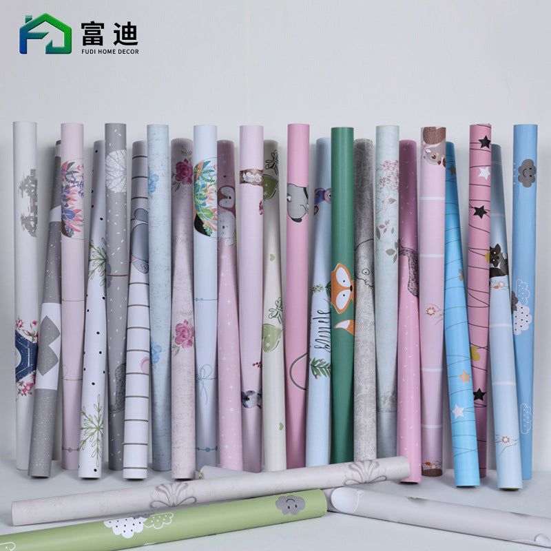 Cute Cartoon Wallpaper – Waterproof PVC for Kids