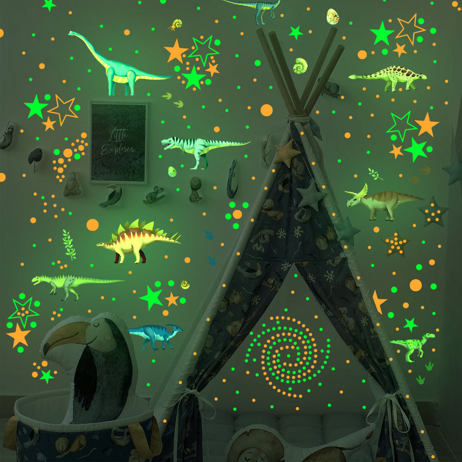 Dinosaur Luminous Wall Stickers – Starry Night Theme
