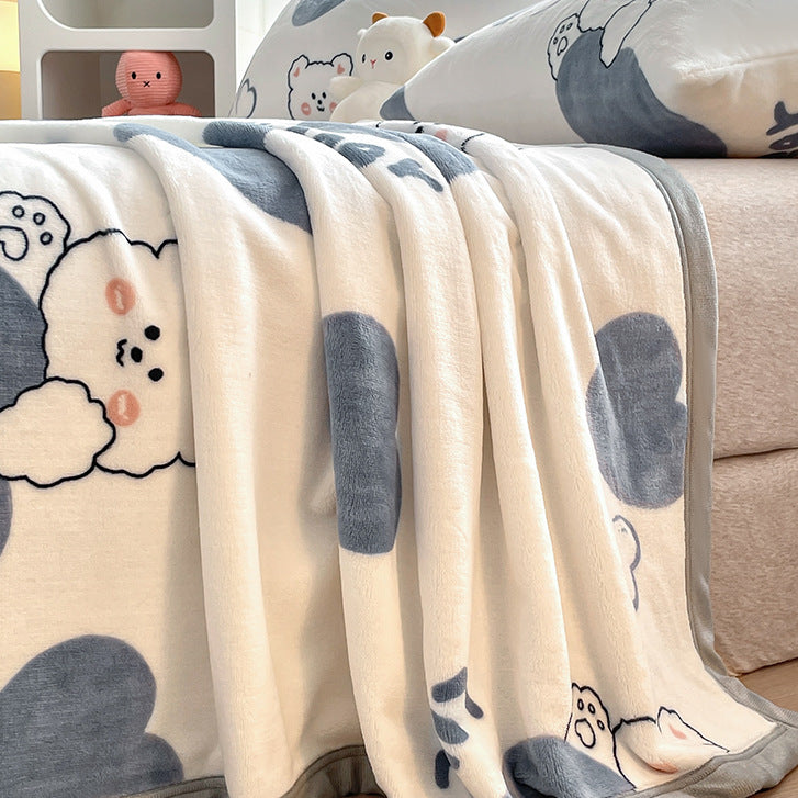 Thick Class-A Milk Fluff Blanket for All-Season Use