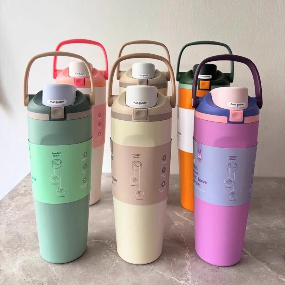 30oz Stainless Steel Vacuum Car Coffee Cup with Handle