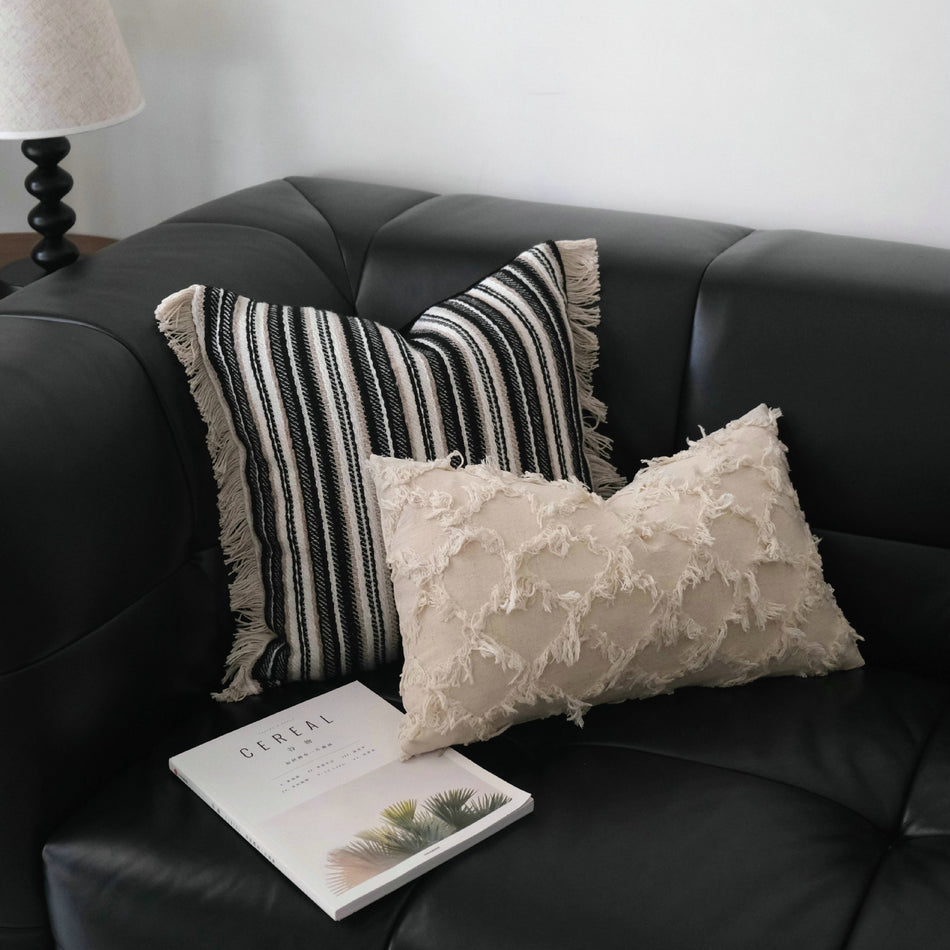 Striped Tassel Cotton Pillow – Vintage Sofa Decoration