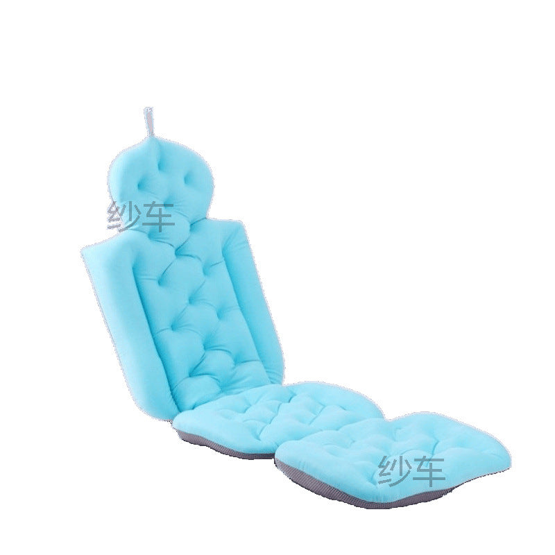 Extended Non-Slip Suction Bath Mat with Backrest Support