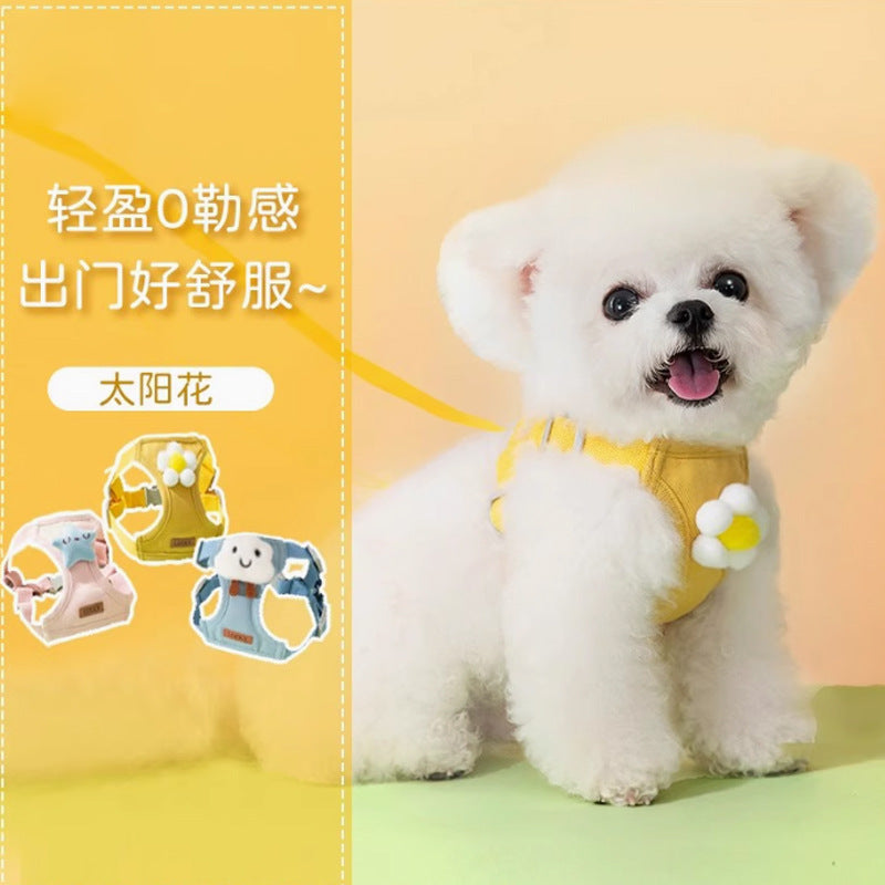 Puppy Dog Vest Traction Rope Small Dog Walking Chest Strap