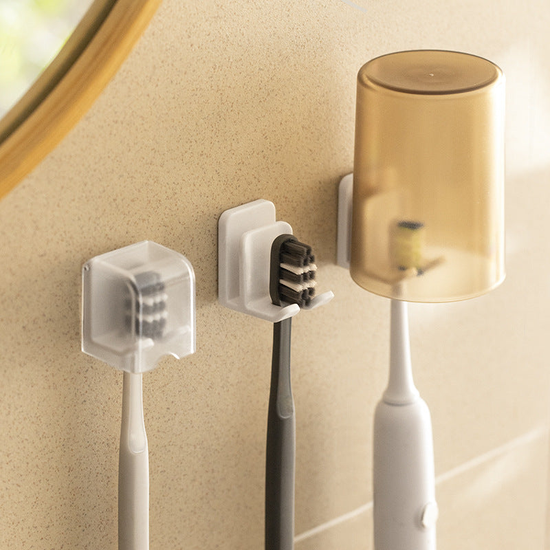 Dust-Proof Toothbrush Rack with Lid & Cup