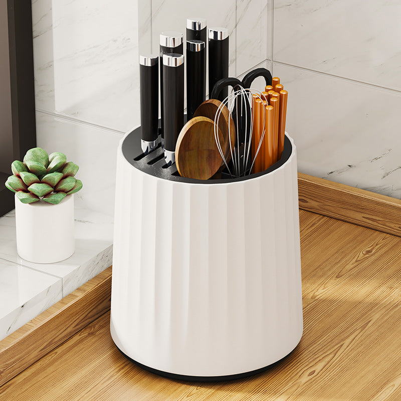 Rotating Tabletop Knife Holder with Chopstick Cage