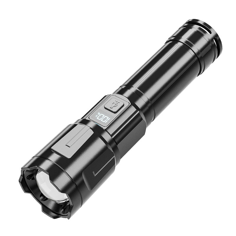 Cross-Border Laser Rechargeable Flashlight – Zoomable Super Bright Portable Torch for Outdoor, Emergency & Security Work
