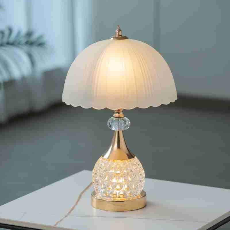 “Crystal Bedside Lamp for Modern Home & Bedroom”