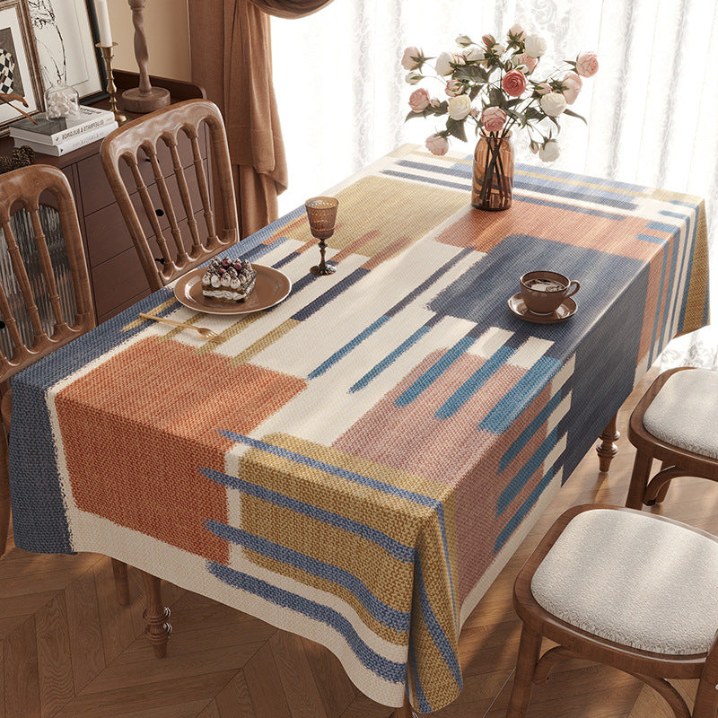 Retro American Style Waterproof Dining Tablecloth