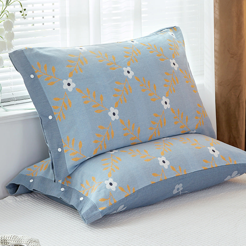 Cotton Gauze Pillowcase with Snap Closure