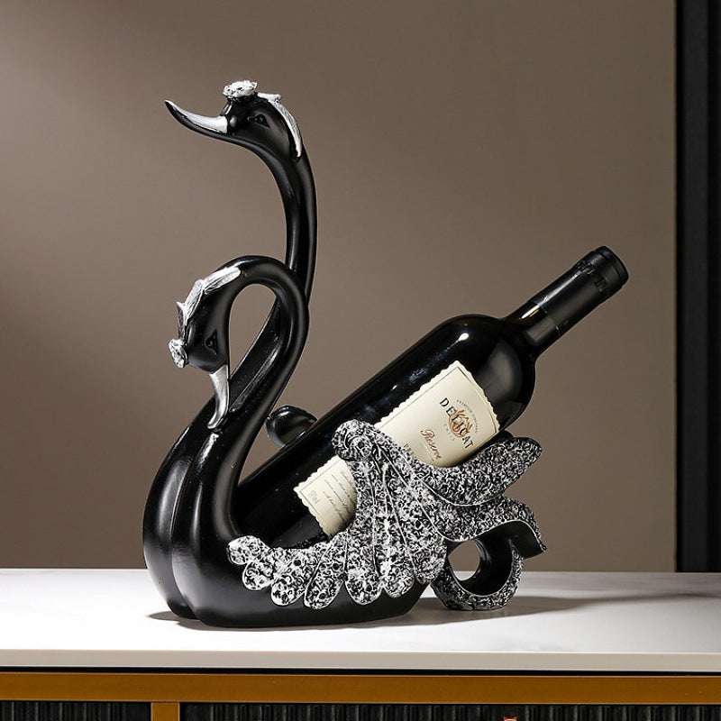 Black Swan Wine Rack – Luxury Table & Cabinet Décor