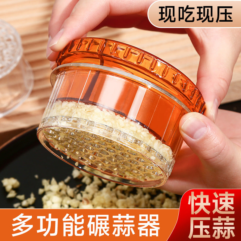 2-in-1 Garlic Press & Cutter – Push-Type Kitchen Tool