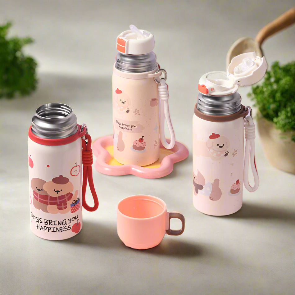 Cute Kids Thermos Cup – 316 Steel & Leakproof Straw