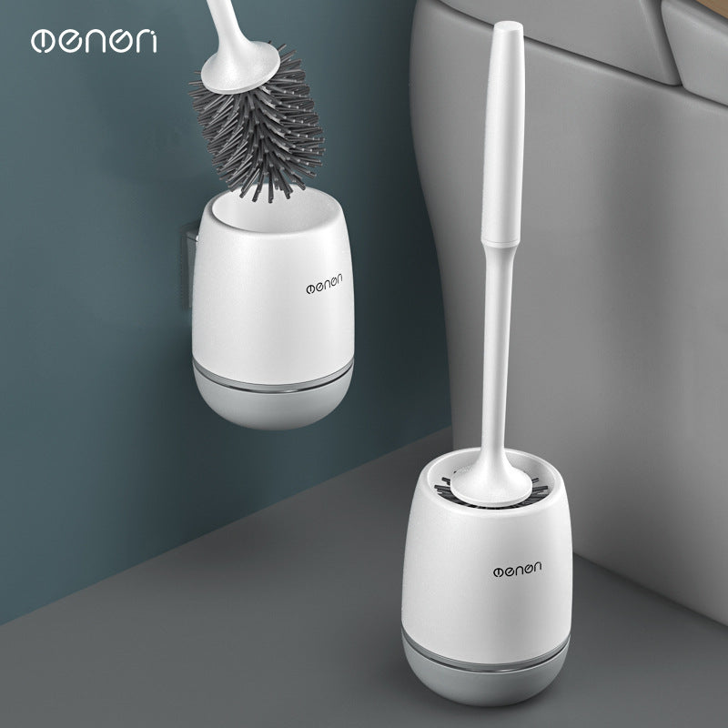 Soft Rubber Long Handle Toilet Brush Wall-Mounted