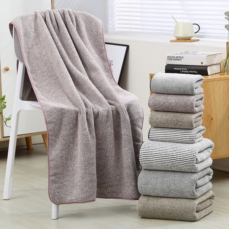 Bamboo Charcoal Fiber Bath Towel Set – Soft & Absorbent