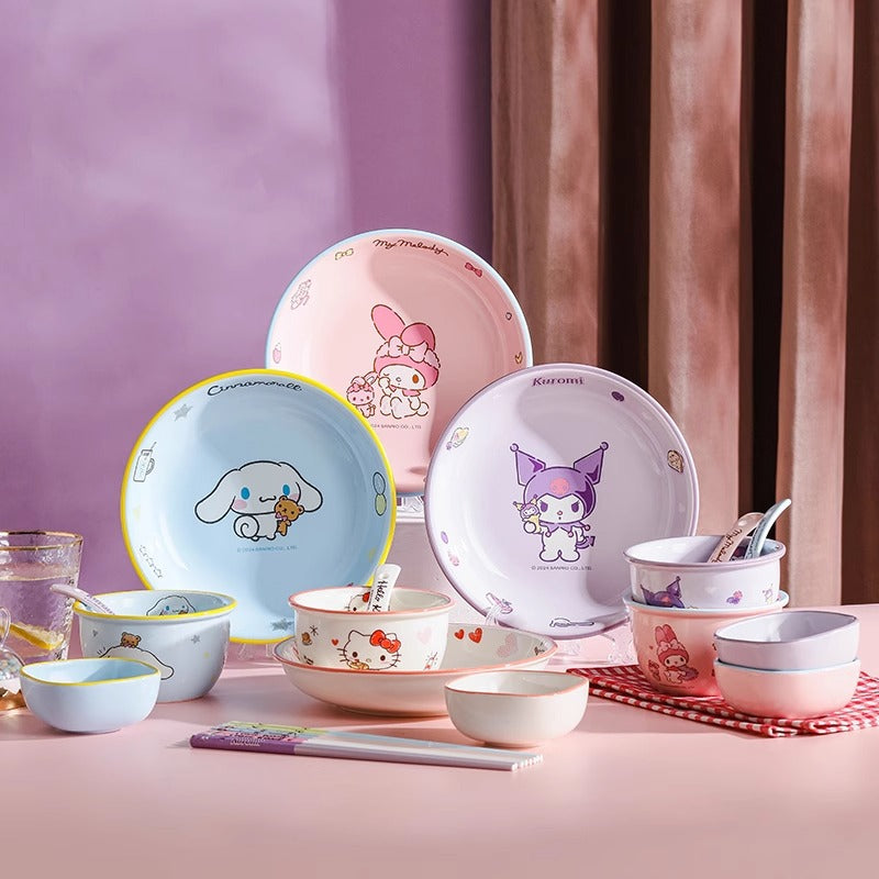 Sanrio Ceramic Rice & Noodle Bowls – Hello Kitty & Kuromi