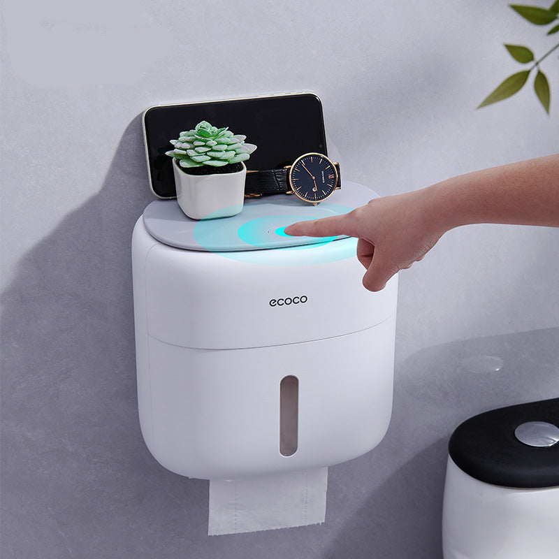 Waterproof Punch-Free Wall-Mounted Toilet Paper Box