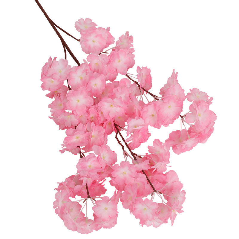 Simulated Cherry Blossom Tree Branch – Plastic Faux Flower Rattan for Wedding, Home, and Indoor Floor-to-Ceiling Decoration