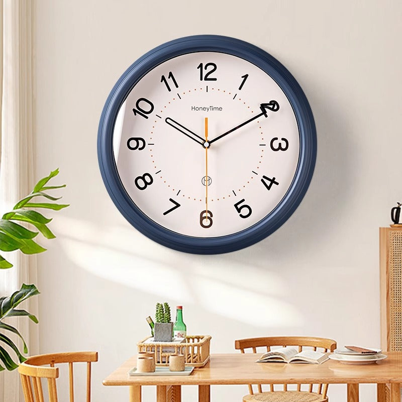 Simple Modern Punch-Free Cream Wall Clock