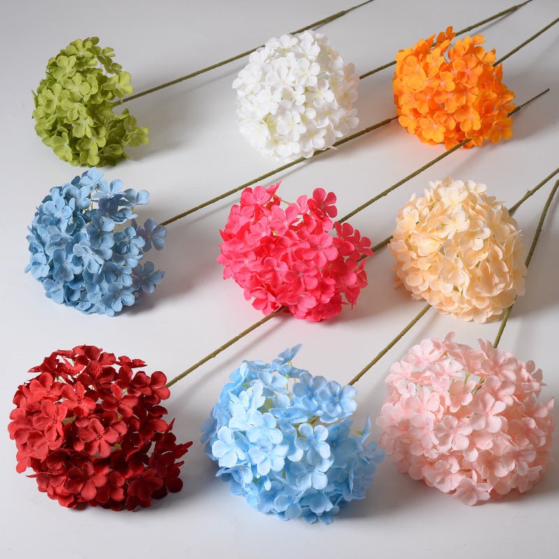 Artificial Single Large Hydrangea Flower – Simulated Lollipop Hydrangea for Wedding, Flower Row, and Wall Decoration