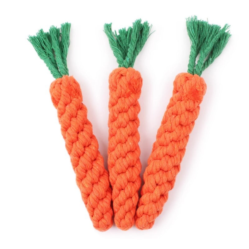 Durable Carrot Dog Toy | Teeth Grinding & Bite Relief