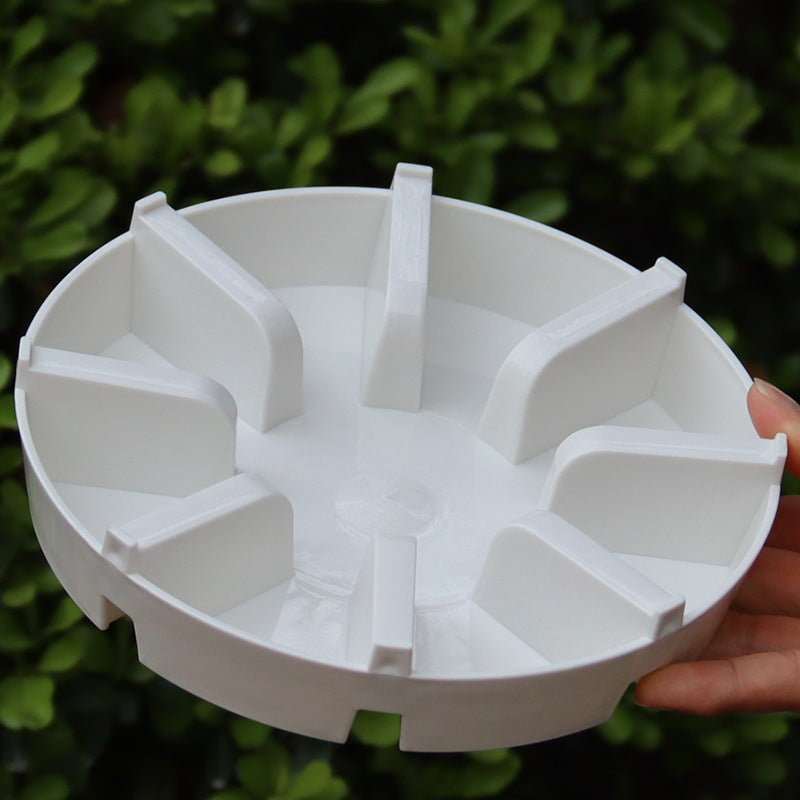 Round Root Control Flower Pot Tray – Anti-Rot Breathable Design (5 pc)