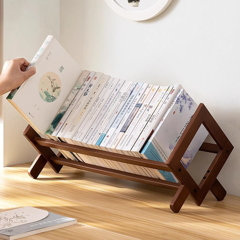 Small Vertical Desktop Bookshelf Student Study Storage Rack