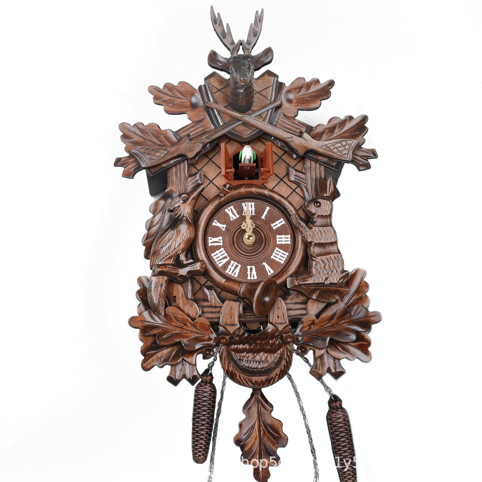Cuckoo Wall Clock with Hourly Chime for Living Room