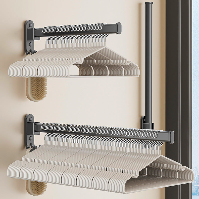 Punch-Free Folding Wall-Mounted Balcony Drying Storage Rack