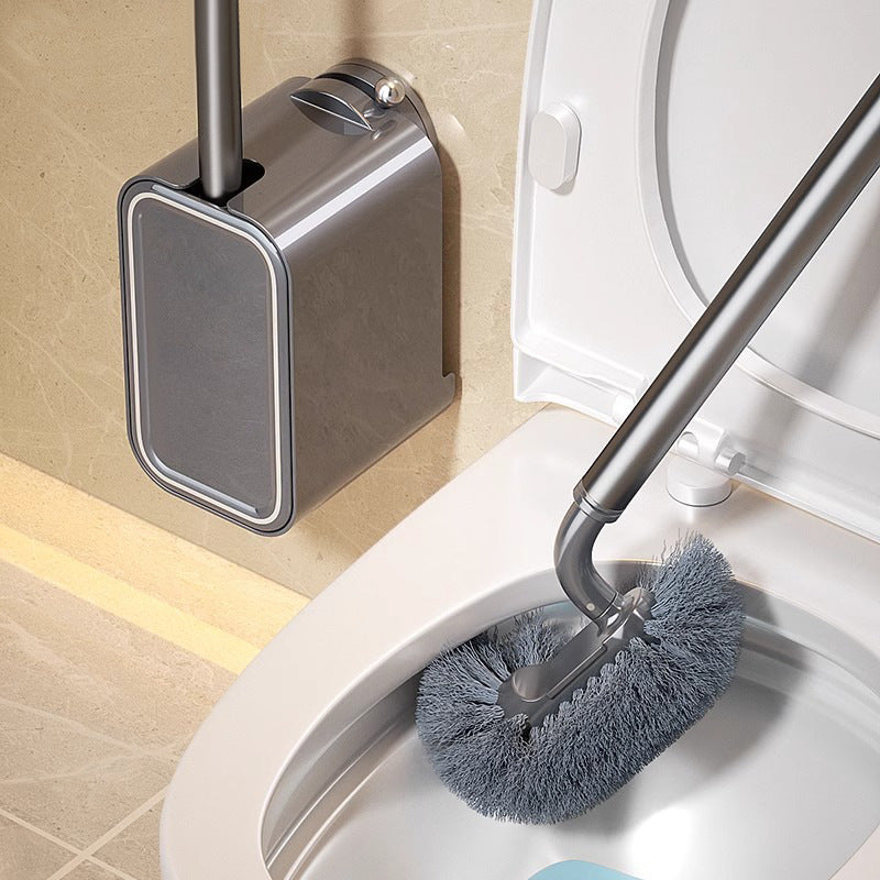 Suction Cup Toilet Brush Long Handle Bathroom Cleaning Set