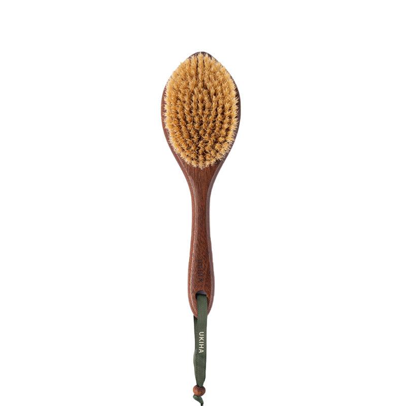 Ukiha Ebony Bristle Bath Brush Long Handle Back Scrubber
