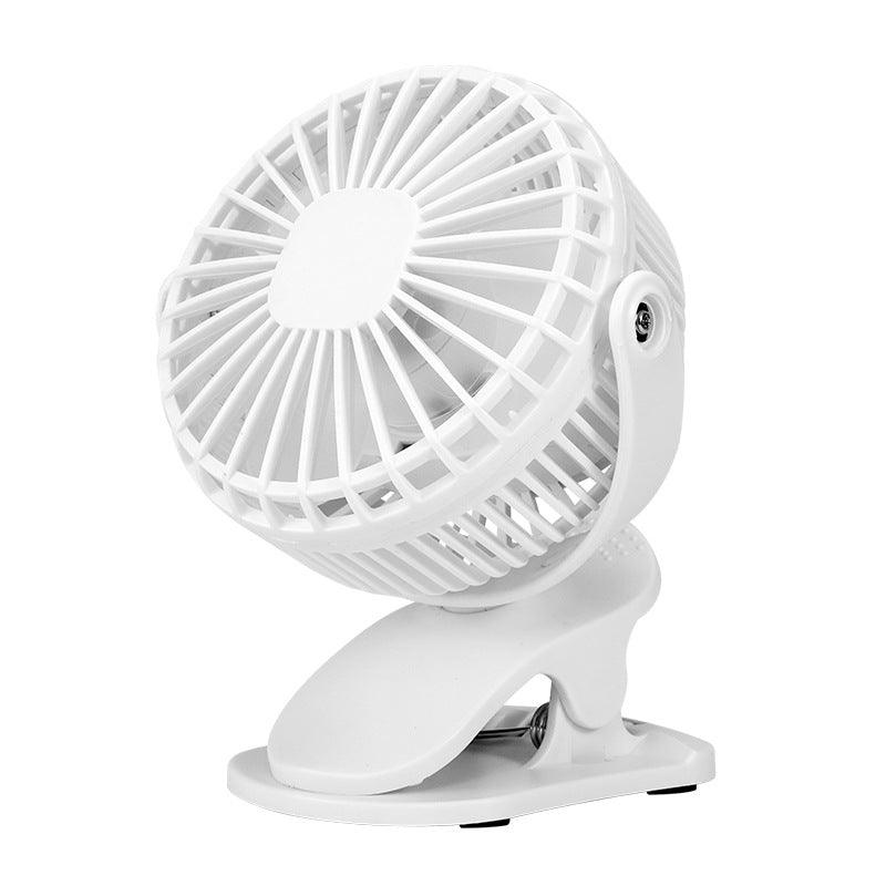 Desktop Clip-On Fan – Silent, Rotating & Rechargeable