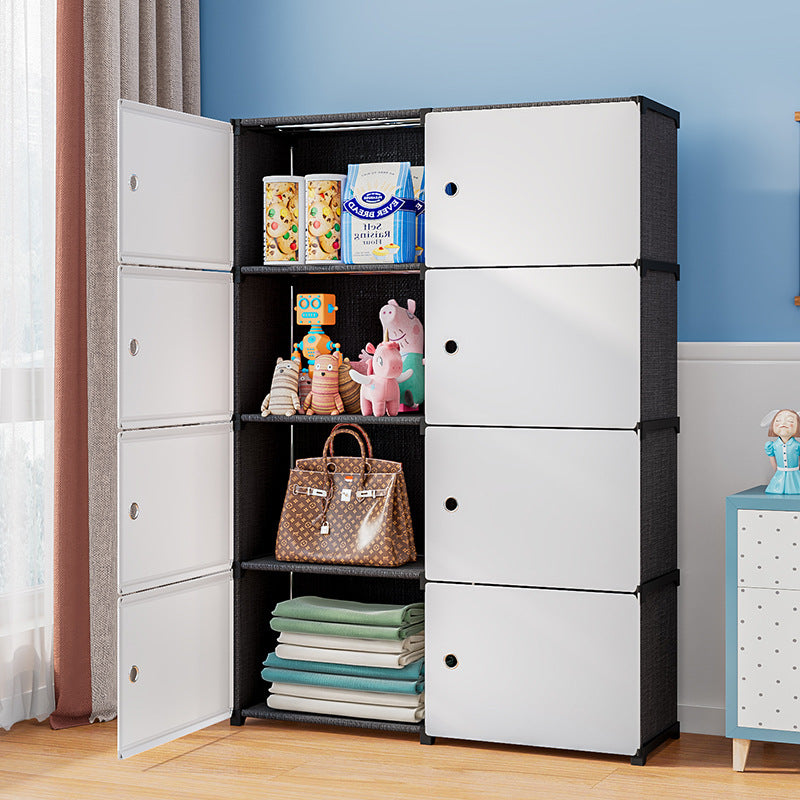 Simple Floor-Standing Wardrobe with Steel Pipe Frame