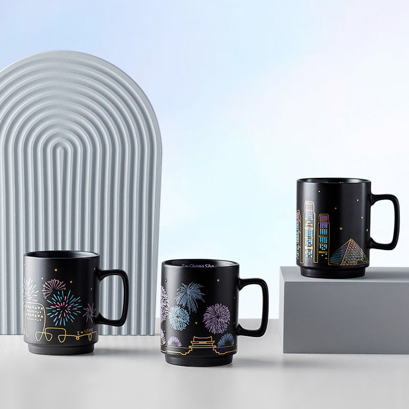 Tao Run Color-Changing Ceramic Mug Creative Hand Gift Cup