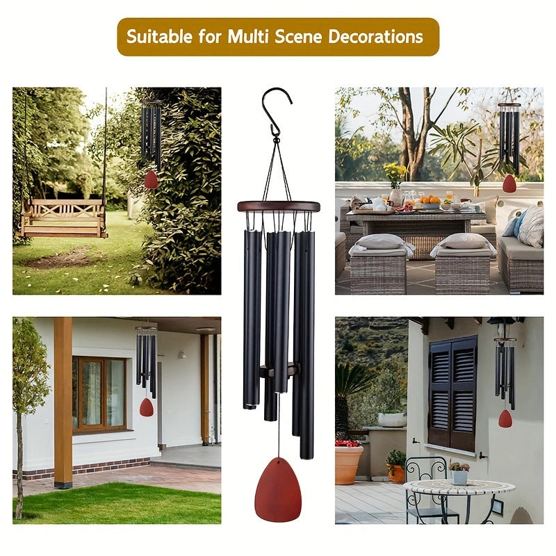 26-Inch 6-Tube Colorful Metal Wind Chime