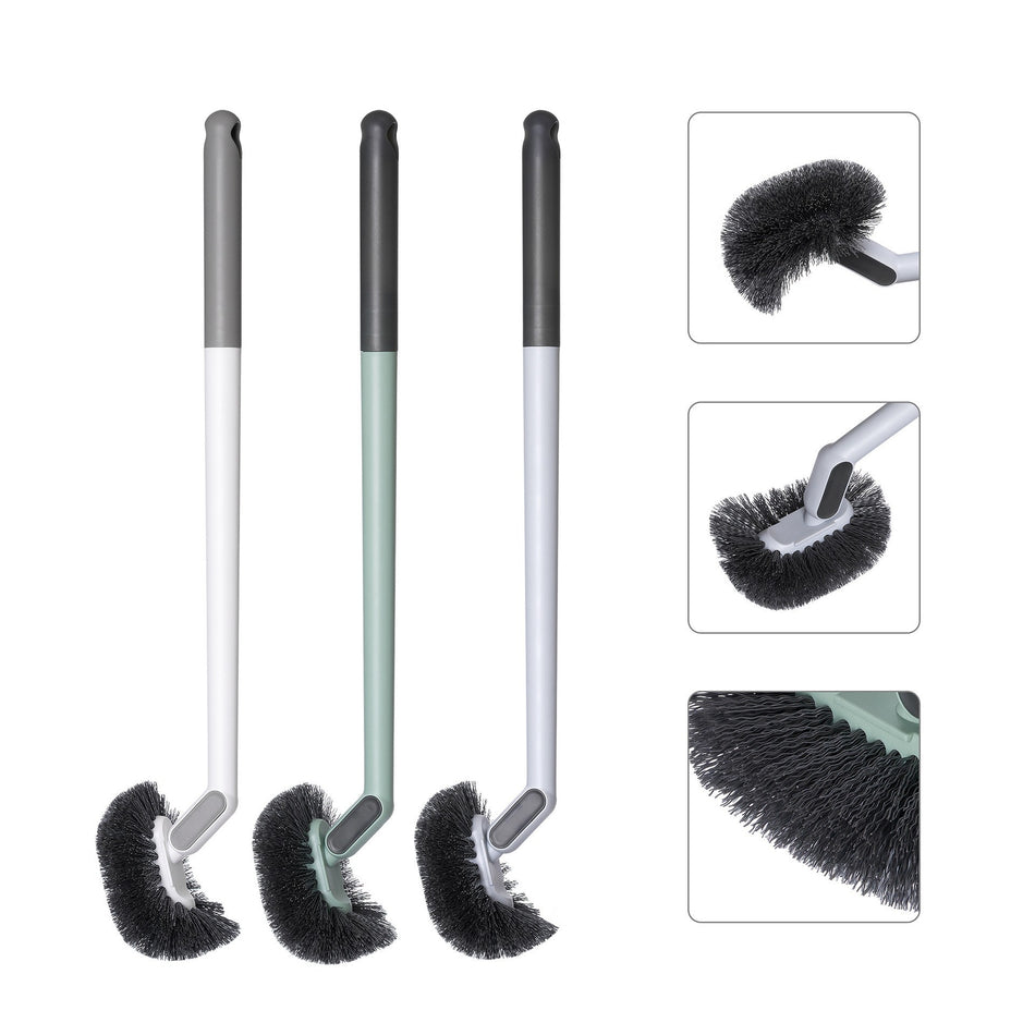 Wall-Mounted Toilet Brush Hard Bristles Long Handle 6814