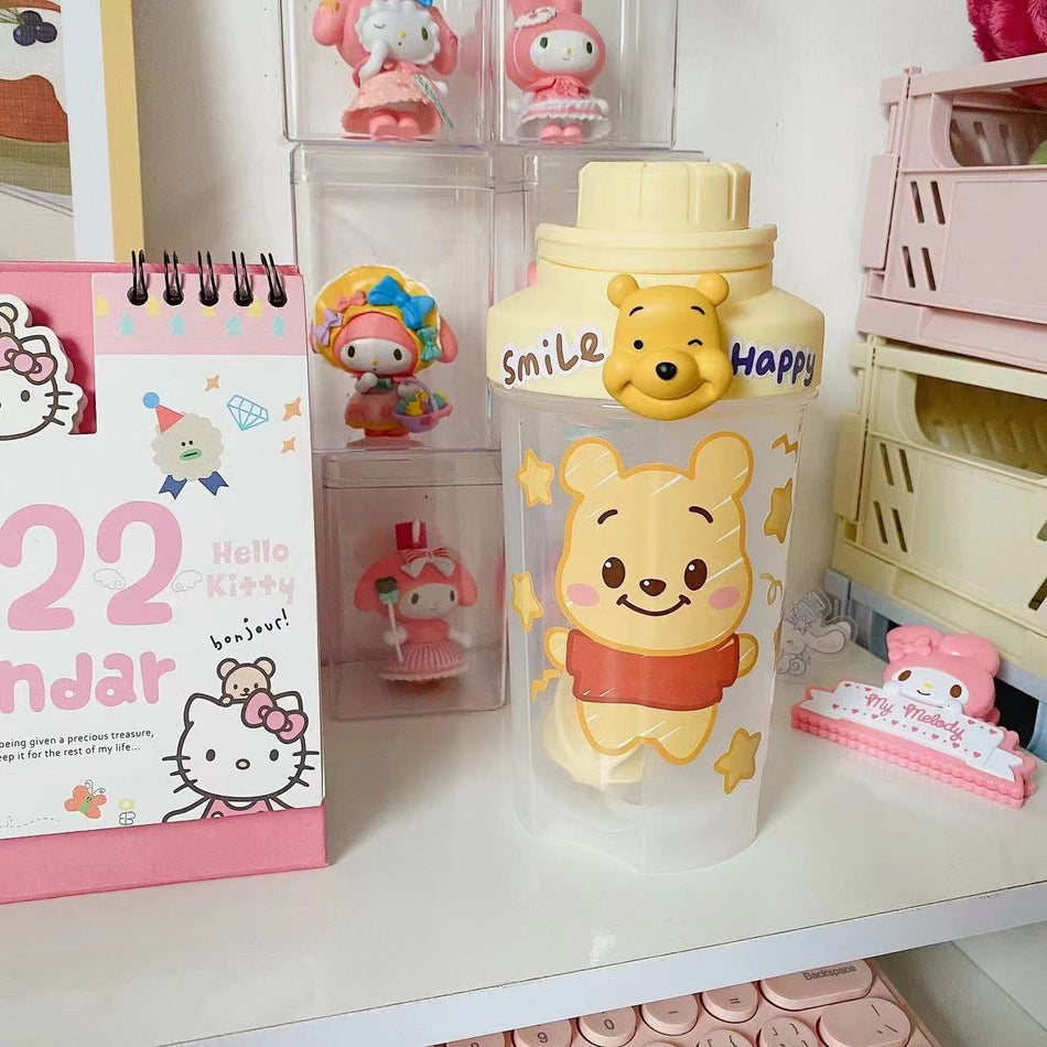 Cute Toy Style Shaker Water Cup with Straw for Students