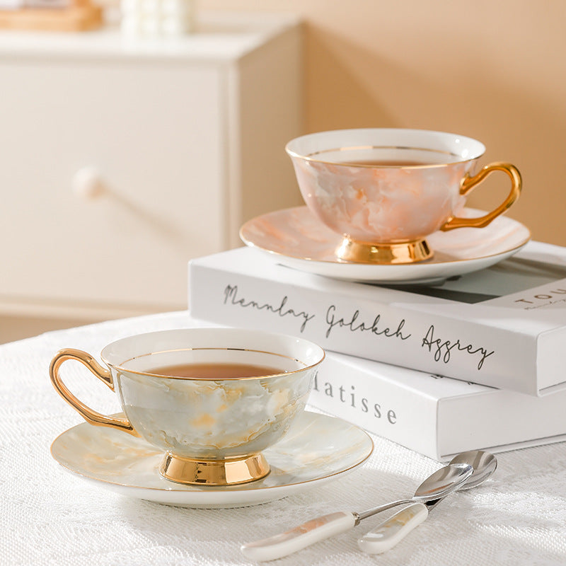 European Bone China Coffee Cup & Saucer Tea Set