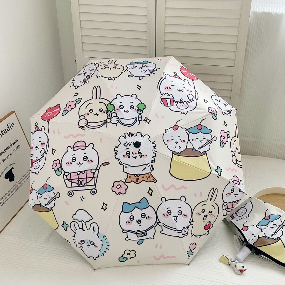 Cute Automatic Sunshade Umbrella – UV Protection & Folding Design