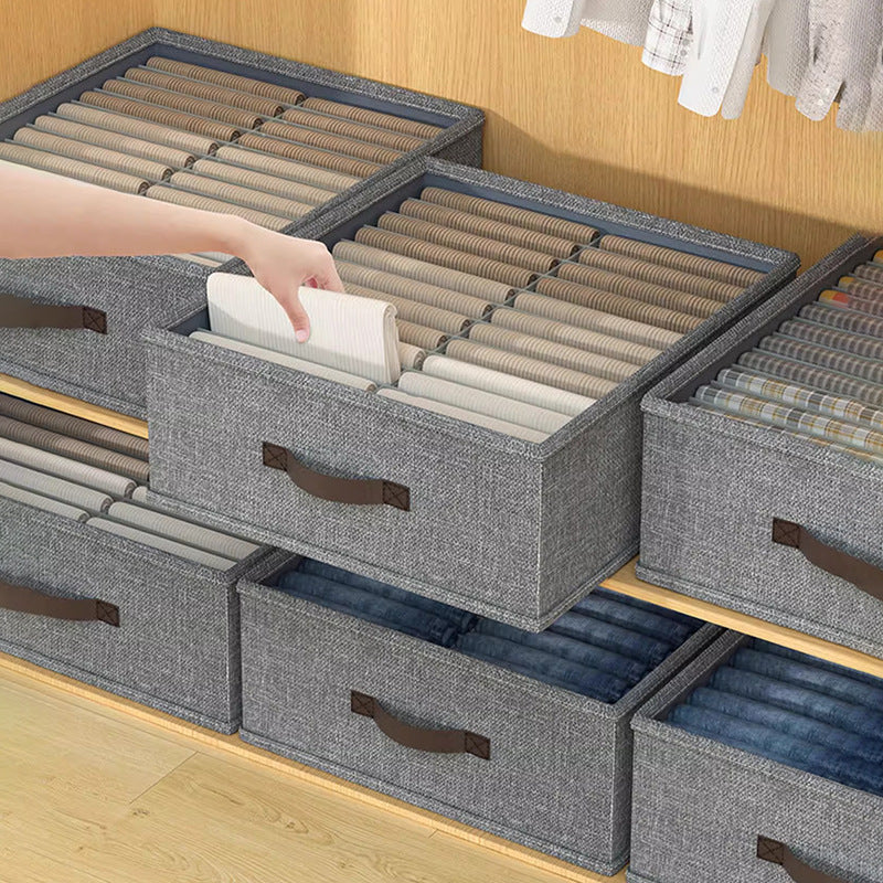 Double-Row Foldable Pants Storage Box