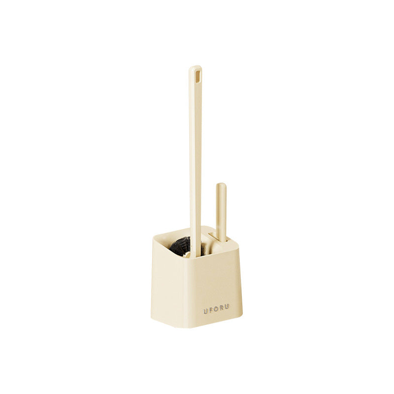 Wall-Mounted Toilet Brush Upward Bristles Bathroom Set