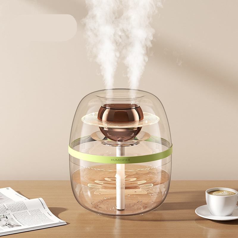Transparent 3L Double Spray USB Humidifier Night Light K30