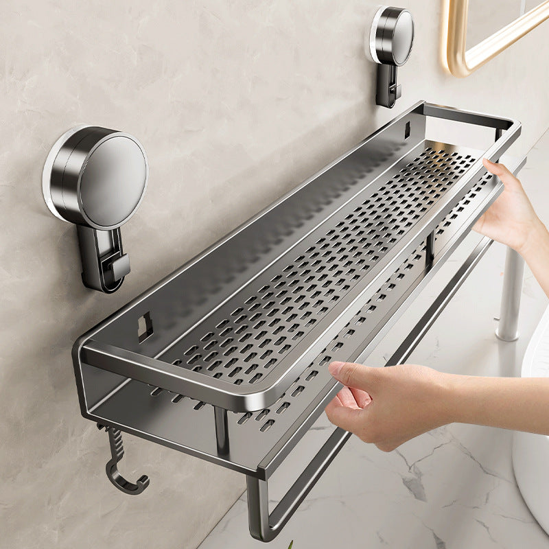 Punch-Free Toilet Storage Rack – Suction Wall-Mount