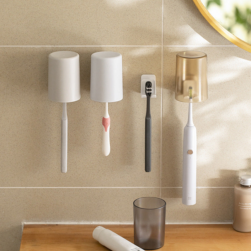Electric Toothbrush Rack with Cup and Lid