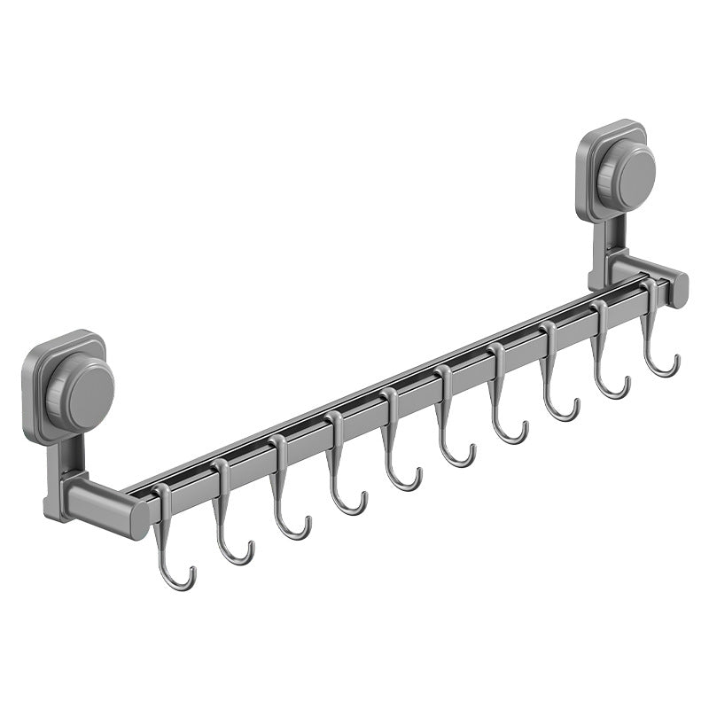Wall-Mounted Kitchen Storage Rack with Hooks & Knife Holder
