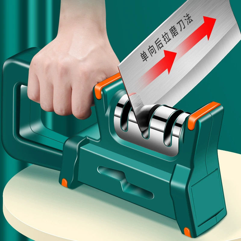 4-in-1 Knife Sharpener – Manual Kitchen Sharpening Tool