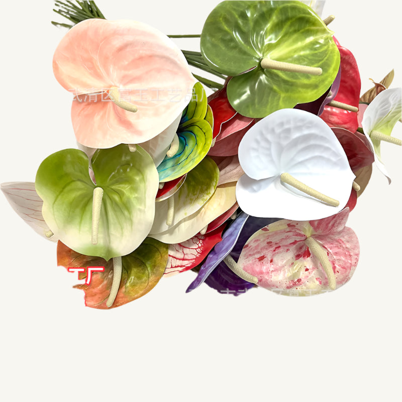 Red Palm and Goose Paw Wedding Flower Arrangement (10 pc)