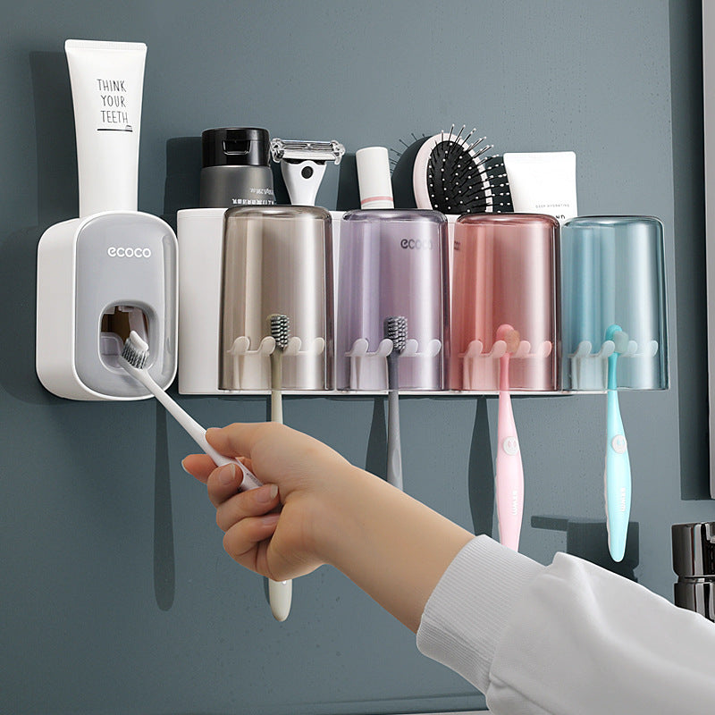 Celebratory Wall-Mounted Toothbrush Storage