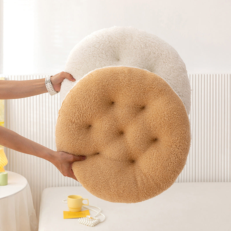 Thick Winter Lamb Velvet Round Cushion for Chairs